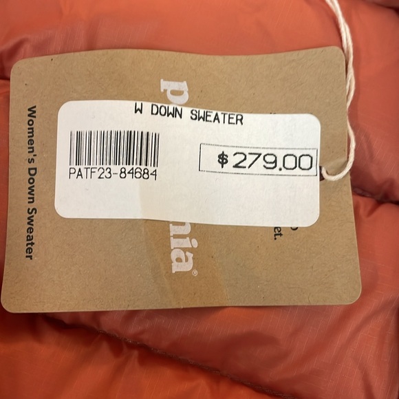 COPY - Women’s Patagonia  Down Sweater Jacket. Full Zip. XL. Burl Red. NWT - Picture 6 of 8
